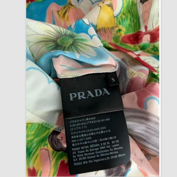 PRADA MENS FLASH BACK PRINT TURTLENECK TOP SHIRT Blouse SMALL - Picture 7 of 14